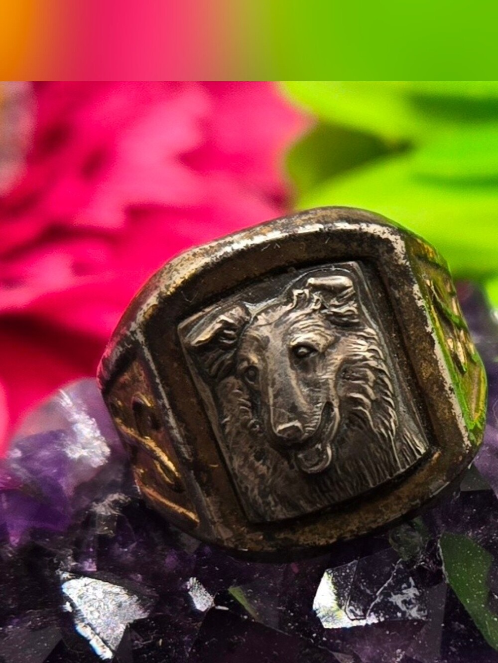 Lassie the Dog Signet Ring c1955 RARE Campbell's Soup Premium